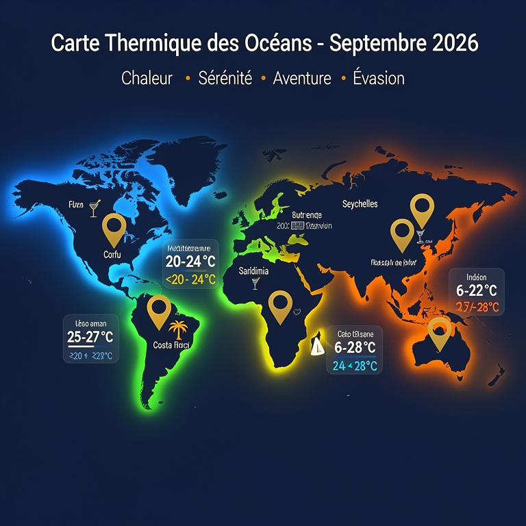 Infographie : vacances septembre plage