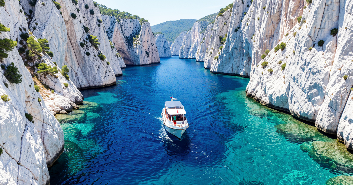 Croisière en bateau dans les calanques de Marseille au départ du Vieux-Port