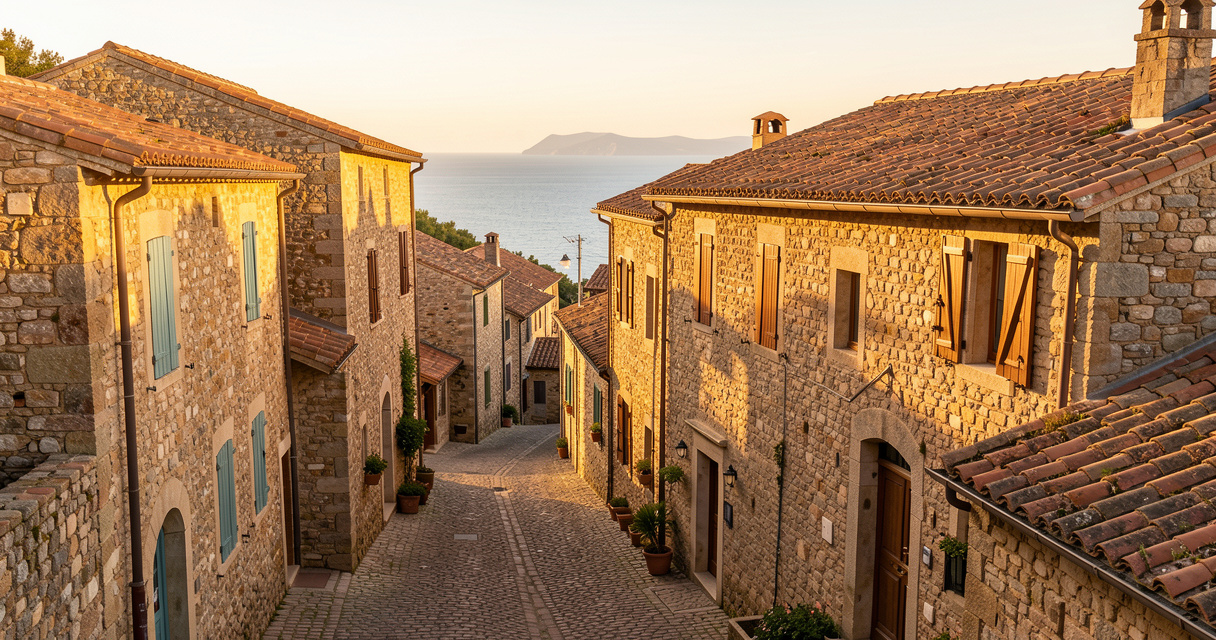 Village perché à visiter dans les Alpes-Maritimes au couchant